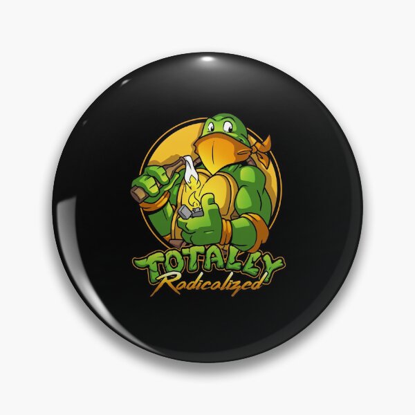 Item preview, Totally Radicalized Green Turtle Funny Retro Cartoon designed and sold by OddPopARt.