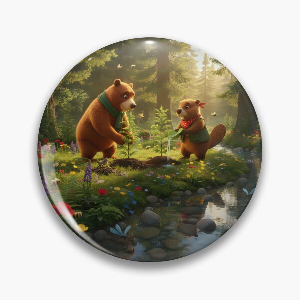 Item preview, Happy Beaver Adventures - Planting Tomorrow's Forest designed and sold by Clothes With Smiling Animals Walt Gral.