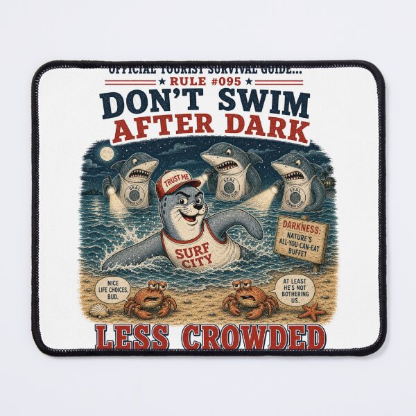 Item preview, Official Tourist Survival Guide - Less Crowded designed and sold by Pepper's Ink & Stitch.
