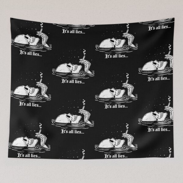 Item preview, It's All Lies Gothic Skeleton Art designed and sold by PixlCrypt.