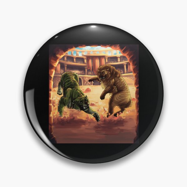 Item preview, Epic Battle of the Tiger and Lion in the Arena designed and sold by Catsi-Nook-Art.