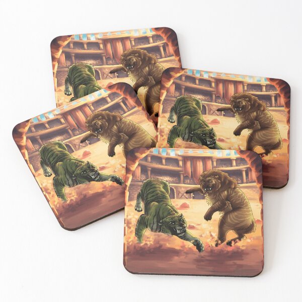 Item preview, Epic Battle of the Tiger and Lion in the Arena designed and sold by Catsi-Nook-Art.