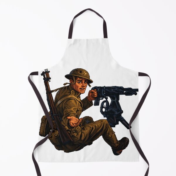 Item preview, Pixel Art WWI Doughboy Machine Gun Soldier designed and sold by aigcx.