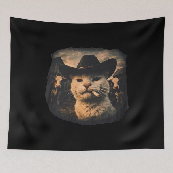 Item preview, Funny Cowboy Cat – Vintage Western Cat Meme  designed and sold by roartusa.