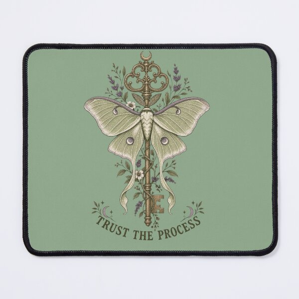 Item preview, Luna Moth on Antique Key Trust the Process | Vintage Naturalist Moth Illustration T-Shirt designed and sold by Hearth & Hollow.