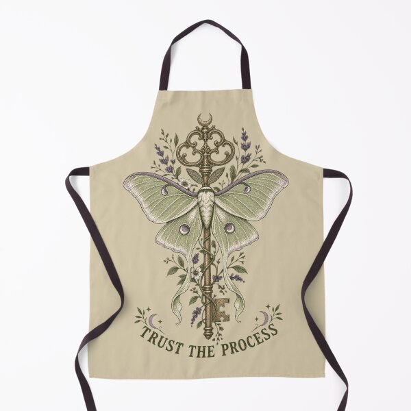 Item preview, Luna Moth on Antique Key Trust the Process | Vintage Naturalist Moth Illustration T-Shirt designed and sold by Hearth & Hollow.