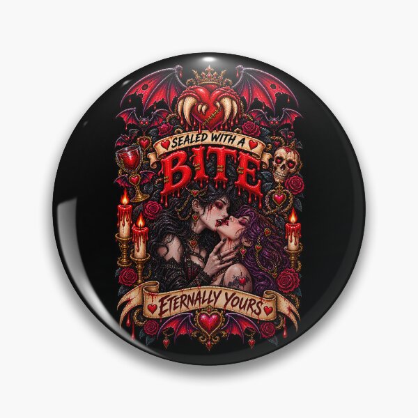 Item preview, DARK LOVE ❤️ - MONSTER ROMANCE COLLETION -  VAMPIRE LOVE - SEALED WITH A BITE - ETERNALLY YOURS - LESBIAN PRIDE v2 designed and sold by WheelieGdArt.