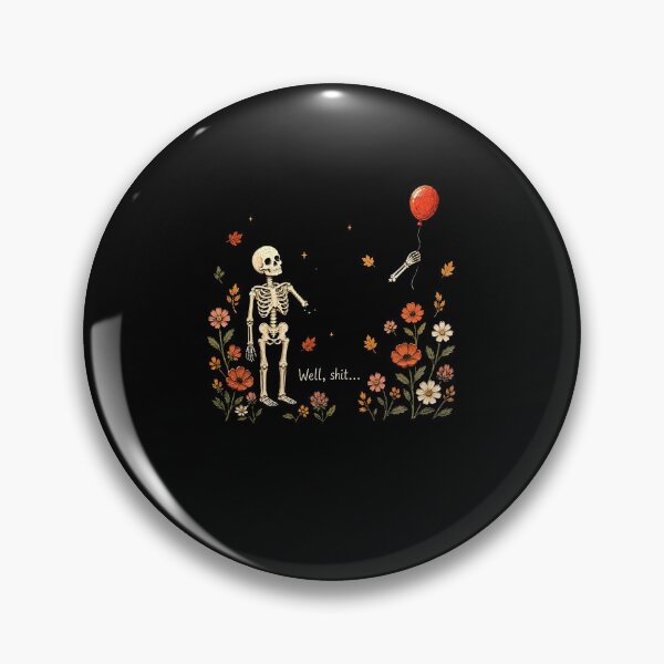 Item preview, Skeleton and Balloon Retro Humor Design designed and sold by PixlCrypt.