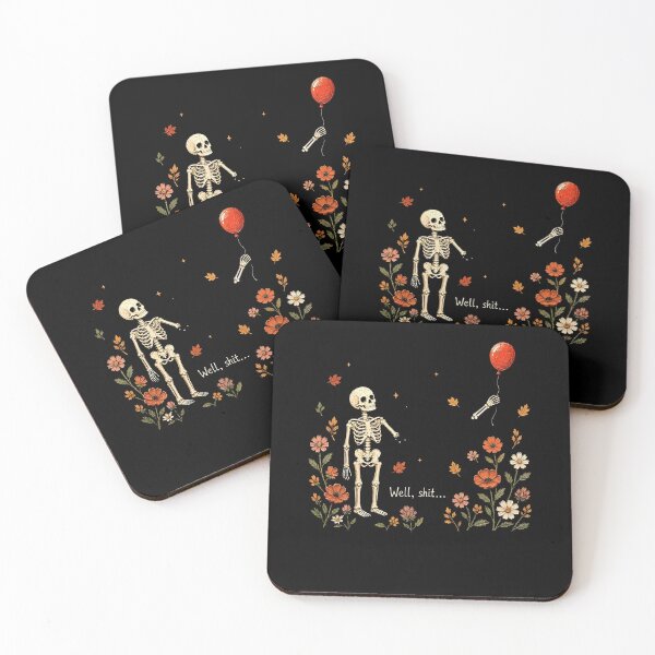 Item preview, Skeleton and Balloon Retro Humor Design designed and sold by PixlCrypt.