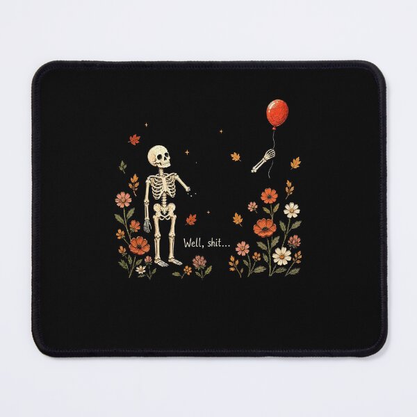 Item preview, Skeleton and Balloon Retro Humor Design designed and sold by PixlCrypt.