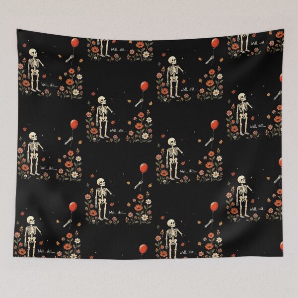 Item preview, Skeleton and Balloon Retro Humor Design designed and sold by PixlCrypt.