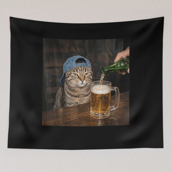 Item preview,  Cat Beer Smoking Meme  designed and sold by BASKF.