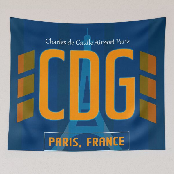 Item preview, Paris Airport Luggage Tag designed and sold by Fine-Art-Hub.