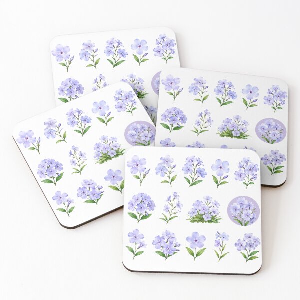 Item preview, Soft Blue Phlox Flower Bouquet Vintage Botanical Floral Aesthetic Sticker pack Sheet designed and sold by Rehnair.