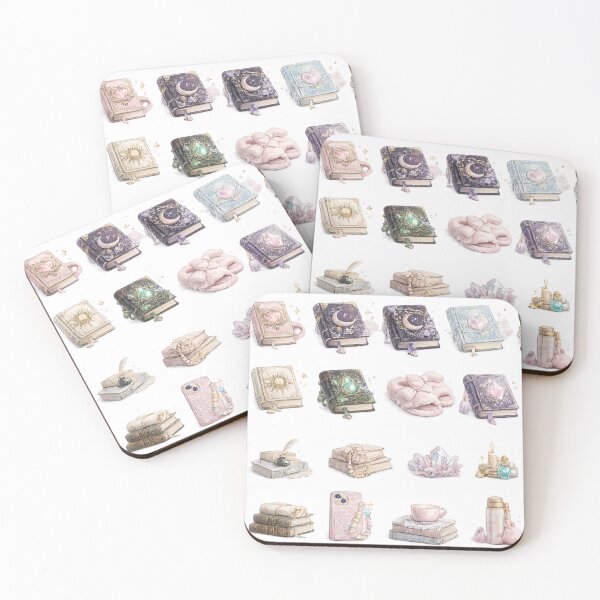 Item preview, Vintage Celestial Book Grimoire Crescent Moon Dark Academia Aesthetic Sticker pack Sheet designed and sold by Rehnair.
