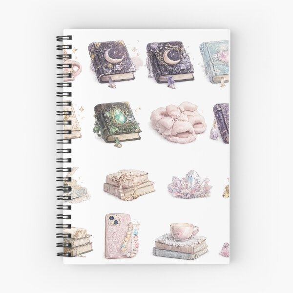 Item preview, Vintage Celestial Book Grimoire Crescent Moon Dark Academia Aesthetic Sticker pack Sheet designed and sold by Rehnair.