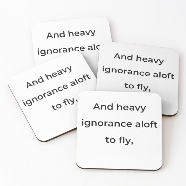 Item preview, “And heavy ignorance aloft to fly,” - print black designed and sold by ariksworld.