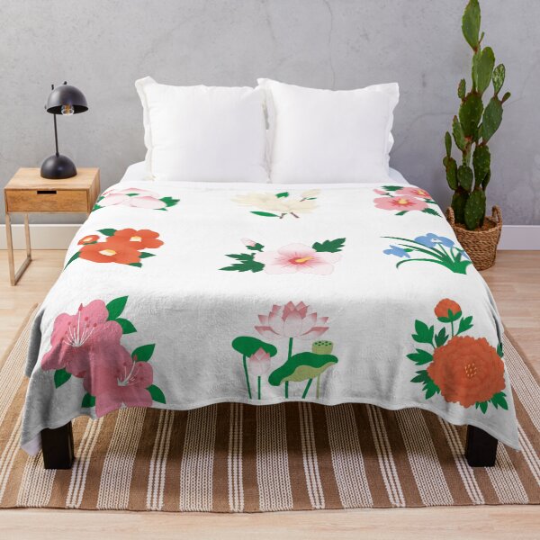 Item preview, Asian Botanical Floral Peach Lotus Hibiscus Aesthetic Sticker pack Sheet designed and sold by Rehnair.