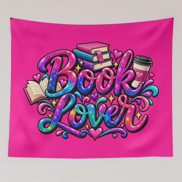 Item preview, Book Lover Colorful Glitter Typography designed and sold by Hari Arts.