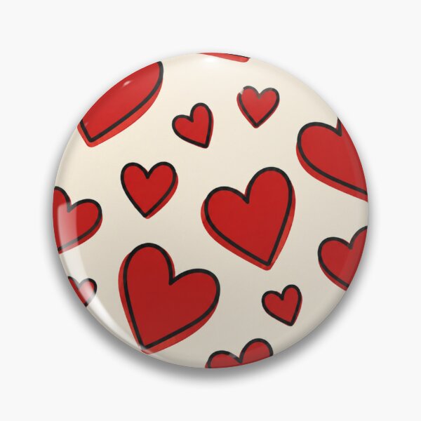 Item preview, Bold Red Heart Pattern Off-Center Outline Valentine Graphic designed and sold by PACS0011.