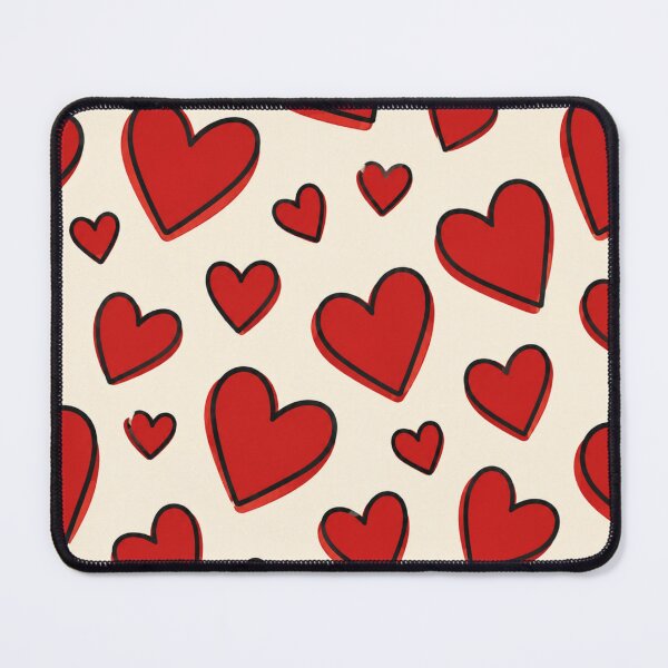 Item preview, Bold Red Heart Pattern Off-Center Outline Valentine Graphic designed and sold by PACS0011.