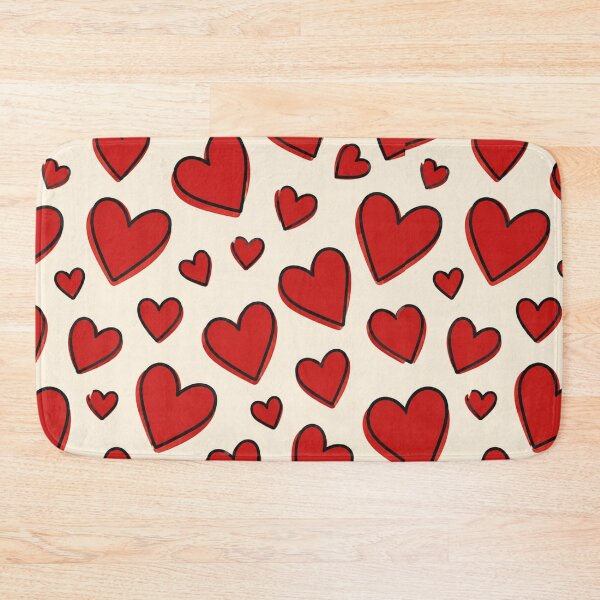 Item preview, Bold Red Heart Pattern Off-Center Outline Valentine Graphic designed and sold by PACS0011.