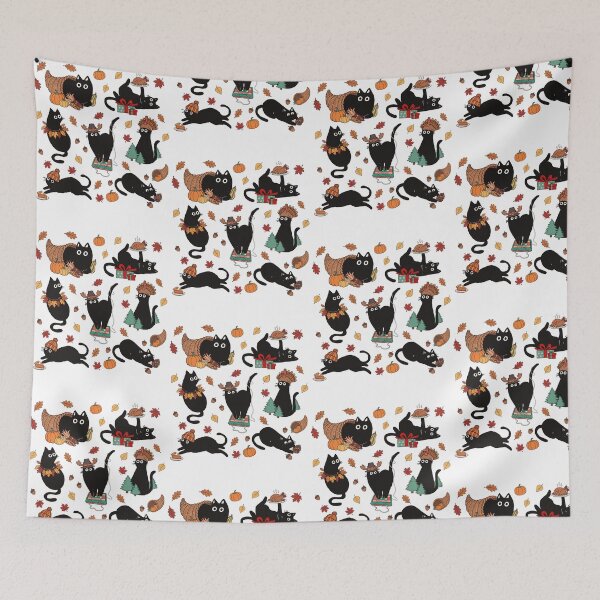 Item preview, Thanksgiving Cats Autumn Celebration Graphics designed and sold by PixlCrypt.