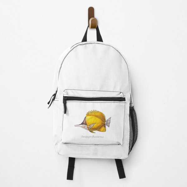 Item preview, Yellow Longnose Butterflyfish with Scientific Name - Watercolor Illustration designed and sold by AquarellChill.