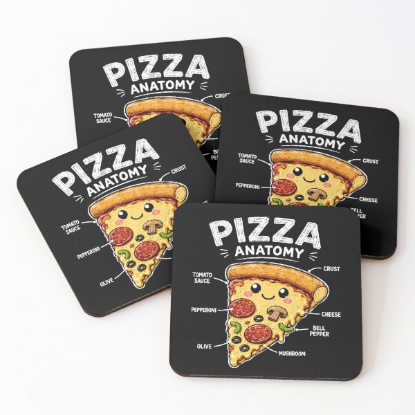 Item preview, Cute pizza anatomy illustration for food lovers designed and sold by rafaeltto.