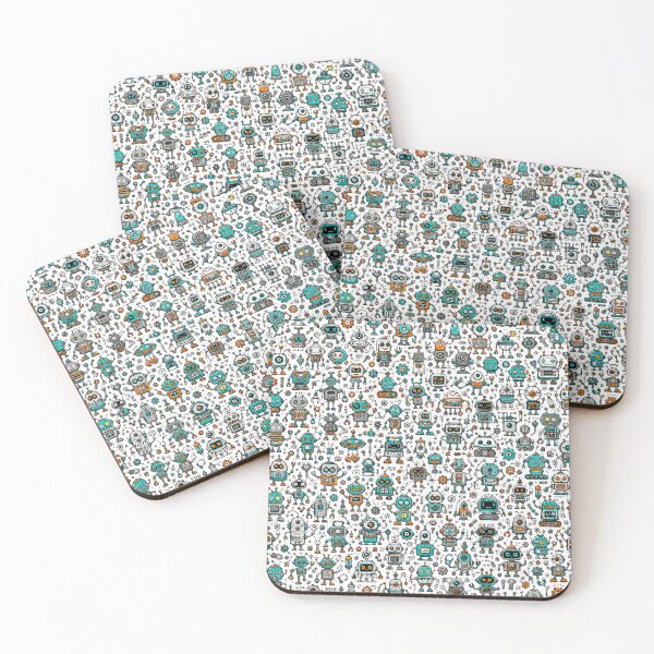 Item preview, Cute Robot Monster Doodle Pattern designed and sold by i-corp.