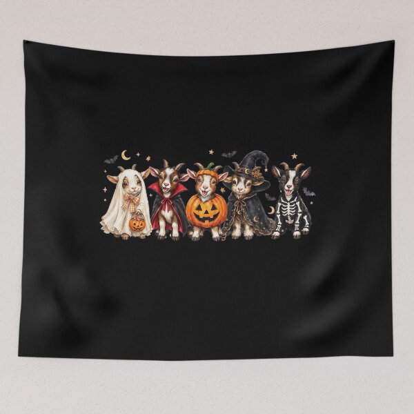 Item preview, Cute Halloween Goat Pumpkin Ghost and Witch Costumes designed and sold by hemagamo.