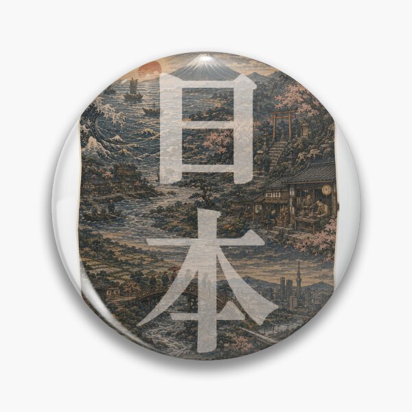 Item preview, Japan Kanji Over Ukiyo-e Landscapes designed and sold by KEISAI-Japan.