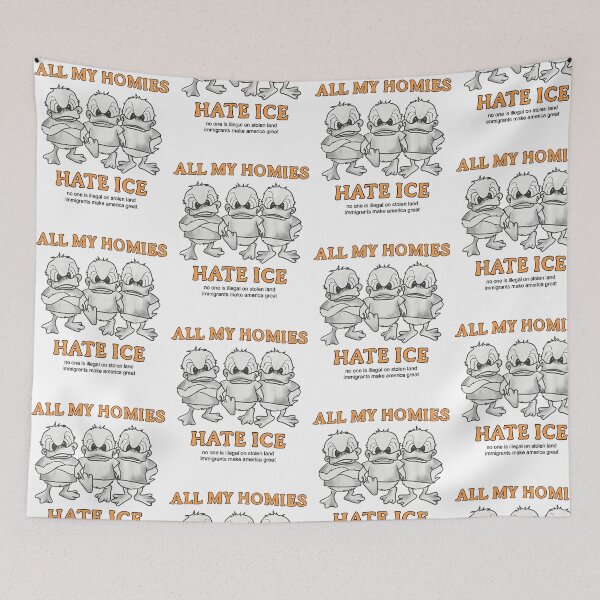 Item preview, Ducks All My Homies Hate ICE Immigrant Rights Protest designed and sold by OddPopARt.