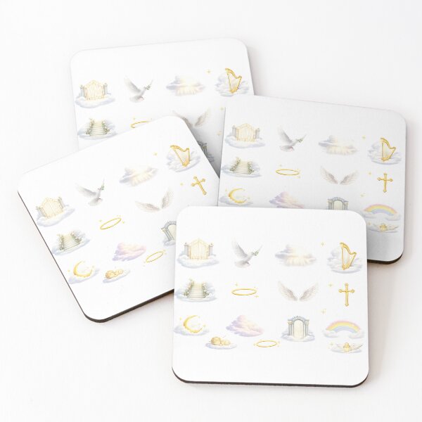 Item preview, Heavenly Gates Angel Wings White Dove Cross Golden Halo Aesthetic Sticker pack Sheet designed and sold by Rehnair.