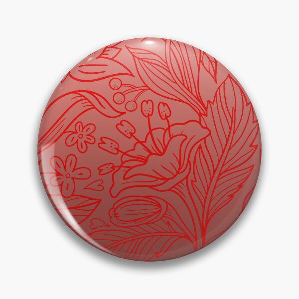Item preview, Folk Botanical Tapestry – Delicate Flower & Berry Gradient Pattern | Red designed and sold by Frohyou.
