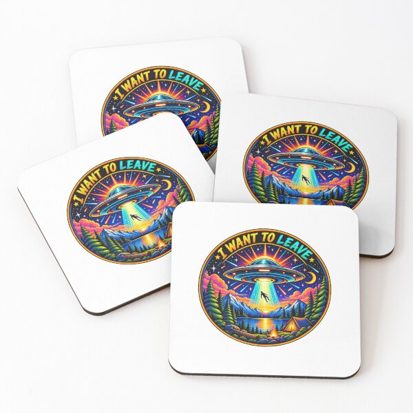 Item preview, I Want to Leave – UFO Adventure Mountain Camping designed and sold by Design Sounds Studio.