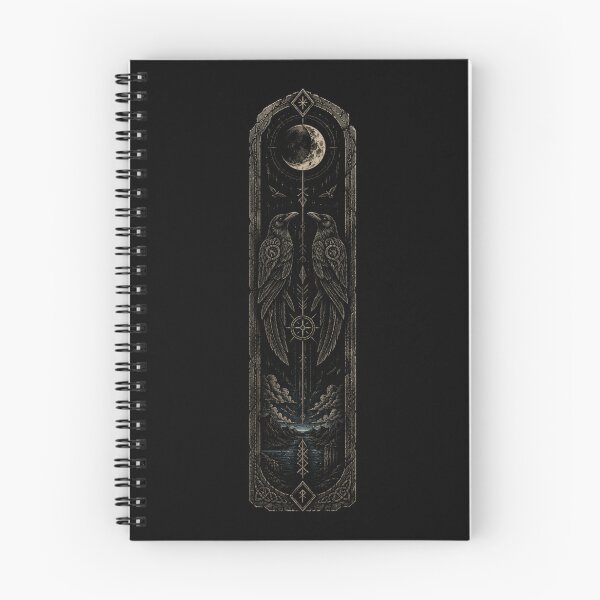Item preview, Raven Watch Pillar — Moonlit Norse Raven Relic Panel designed and sold by OblivionRise.