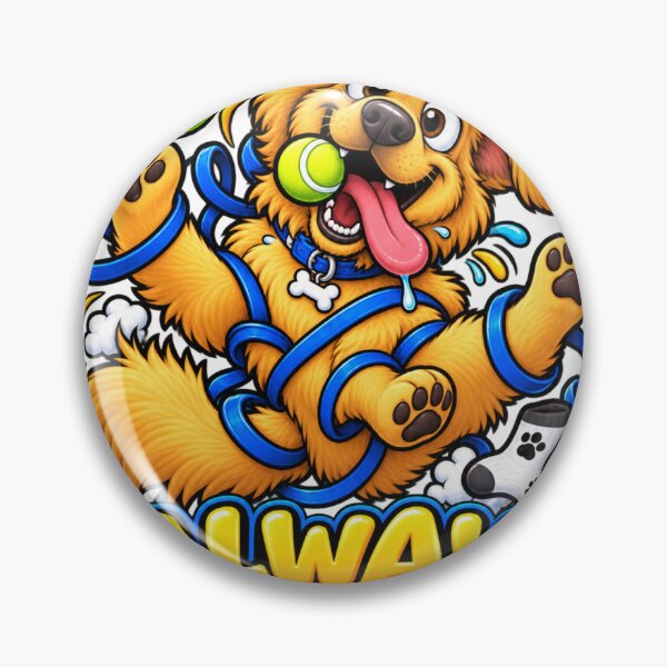 Item preview, Always Excited Golden Retriever | Funny Crazy Happy Golden Dog designed and sold by KnrNazimTHRE4DS.