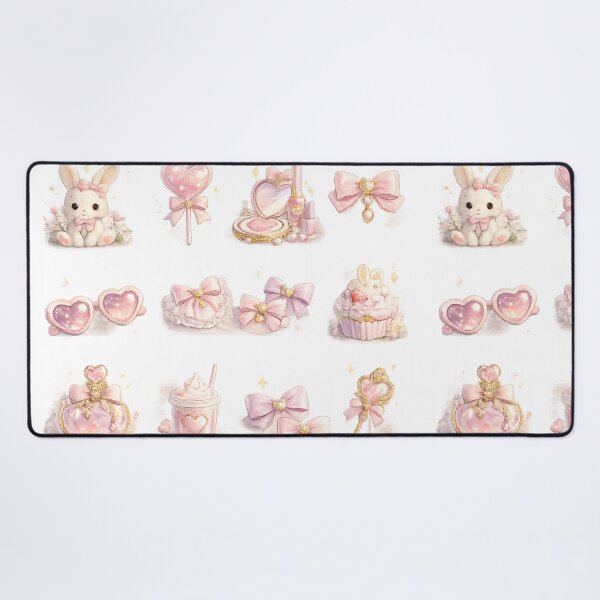 Item preview, Soft Pastel Cute Bunny Teddy Bear Coquette Aesthetic Sticker pack Sheet designed and sold by Rehnair.