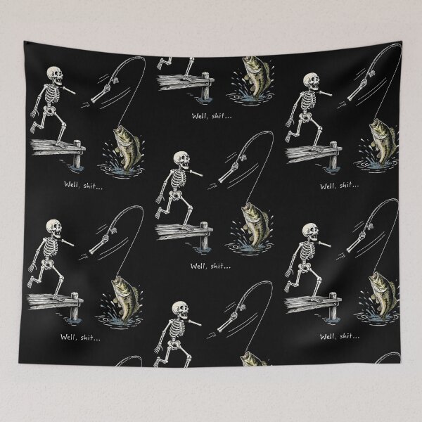 Item preview, Funny Skeleton Fishing Humor Design designed and sold by phoebelevine.