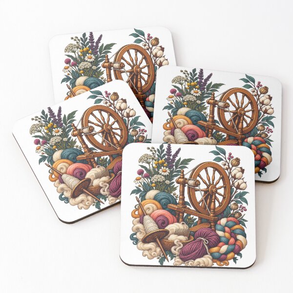 Item preview, Decorative Spinning Wheel and Fiber Art designed and sold by UrbanCanvvas.