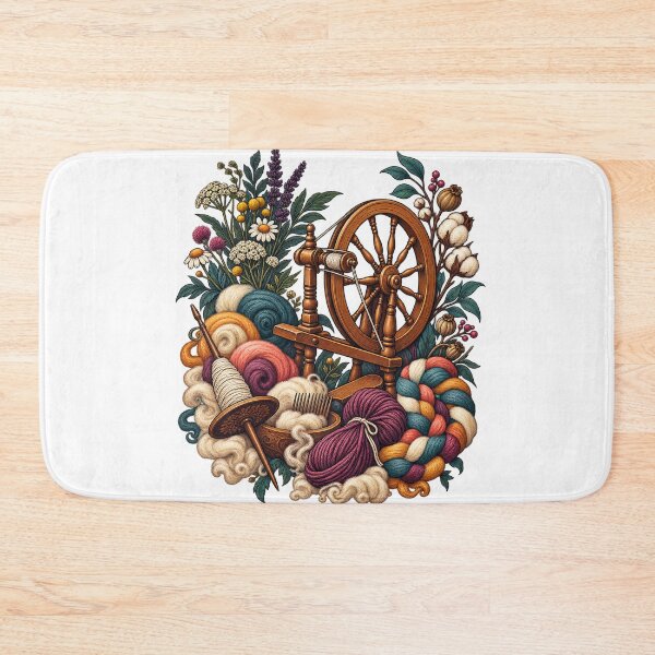 Item preview, Decorative Spinning Wheel and Fiber Art designed and sold by UrbanCanvvas.