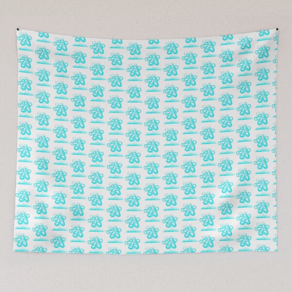 Item preview, Sky Blue Dripping Bloom Hand Drawn Flower designed and sold by NylaInnerBloom.