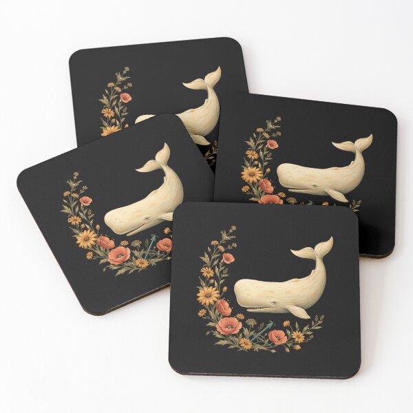 Item preview, White Whale, Poppies and Crossed Harpoons designed and sold by Fenay Designs.