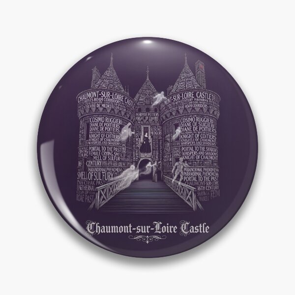 Item preview, Chaumont-sur-Loire Castle France Haunted Fortress Typography Art designed and sold by naughty-raccoon.