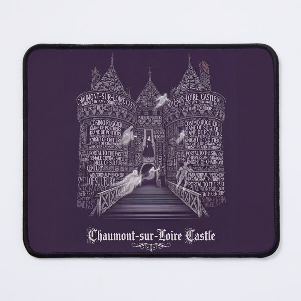 Item preview, Chaumont-sur-Loire Castle France Haunted Fortress Typography Art designed and sold by naughty-raccoon.