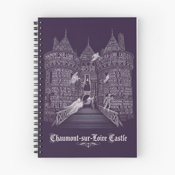 Item preview, Castillo de Chaumont-sur-Loire, Francia. Fortaleza encantada. Arte tipográfico. designed and sold by naughty-raccoon.