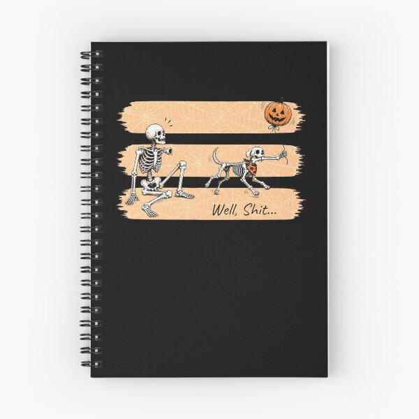 Item preview, Skeleton Dog and Pumpkin Halloween Humor designed and sold by phoebelevine.