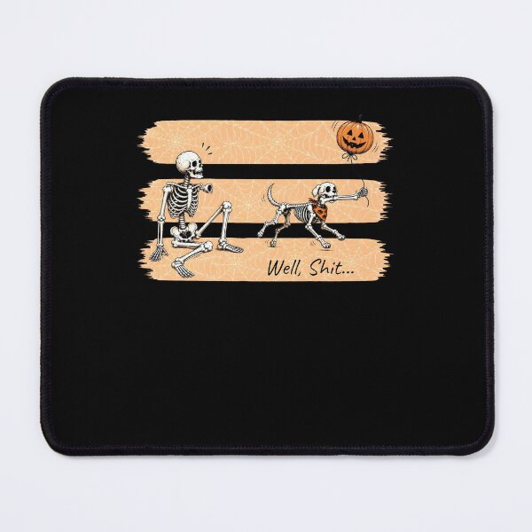 Item preview, Skeleton Dog and Pumpkin Halloween Humor designed and sold by phoebelevine.