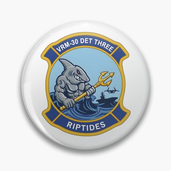 Item preview, US Navy VRM-30 Detachment Three Riptides Emblem designed and sold by CharlieDesings.
